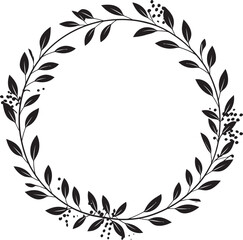 Phantom Finesse Finessed Black Doodle Leaves Wreath Obsidian Odyssey Odyssey of Intricate Black Doodle Leaves in Wreath