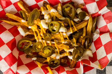 loaded fries with jalapenos