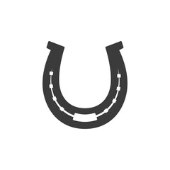 Horseshoe graphic icon. Good luck symbol isolated on white background. Vector illustration
