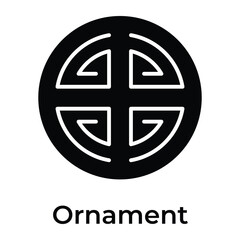 Get this amazing icon of chinese ornament in modern style