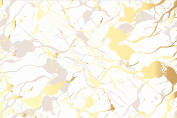 White marble with golden veins. White golden natural texture of marble. Tile for floor and decorative wallpaper design high detailed illustration.