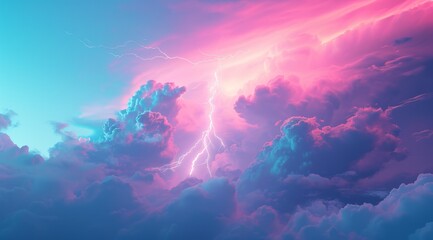 Fototapeta premium Thunderstorm flash. Flash of lightning. Natural light effect