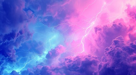 Thunderstorm flash. Flash of lightning. Natural light effect