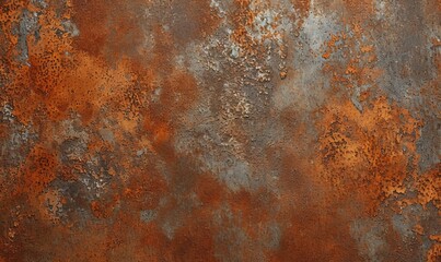 Grunge rusty orange brown metal corten steel stone background texture banner panorama, Generative AI