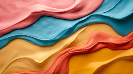 Multicolored abstract plasticine background with vibrant colors
