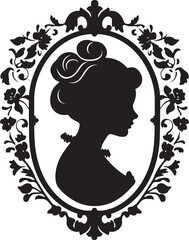 Floral Elegance Essence Black Vector Logo Elegant Flora Fusion Vintage Woman Emblem