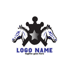 Horse head Logo Template Vector icon illustration design