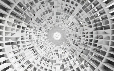 Ethereal Elegance Abstract 3D Circular Architecture