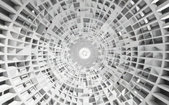 Ethereal Elegance Abstract 3D Circular Architecture © Abood