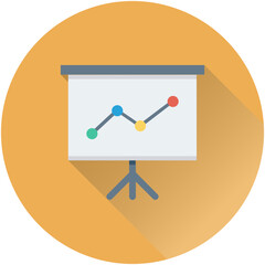 Graph Presentation Vector Icon