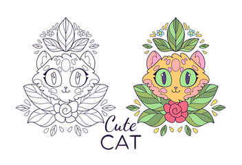 Cute Coloring page Cat