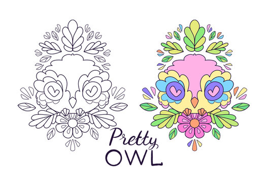 Coloring Page Owl