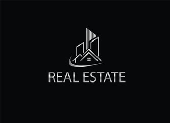 Real estate logo. Modern home vector logo art .Construction logo design template Pro Vector. brawnydesignAZ 