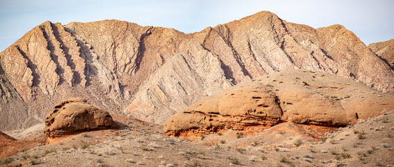 Valley of Fire Scenic Drive and winding roads in Nevada