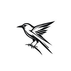 black bird logo design white background