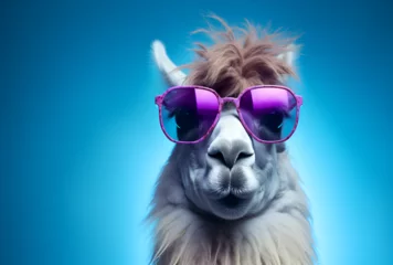Fototapete A llama wearing sunglasses © Sasit