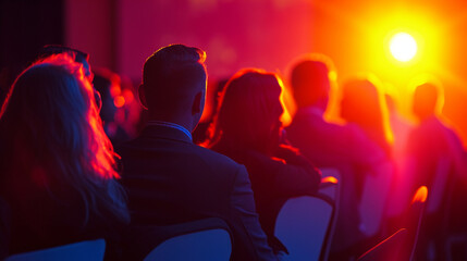 An engaging Q&A session with a panel of experts under the glow of soft conference room lighting, medical conference, dynamic and dramatic compositions, with copy space