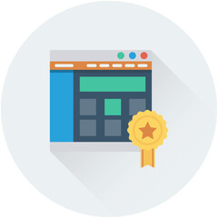 Certified Web Vector Icon