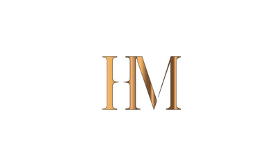HM, MH , M , H , Abstract Letters Logo Monogram