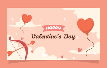 valentine day background with pink hearts