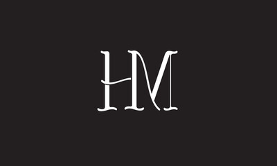 HM, MH , M , H , Abstract Letters Logo Monogram
