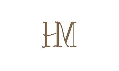 HM, MH , M , H , Abstract Letters Logo Monogram