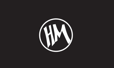HM, MH , M , H , Abstract Letters Logo Monogram