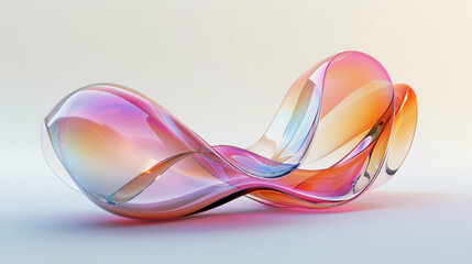 Gradient transparent curve glass
