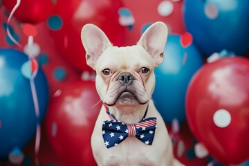 A dog for the Independence Day of the USA