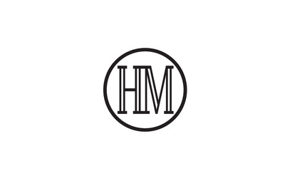 HM, MH , M , H , Abstract Letters Logo Monogram
