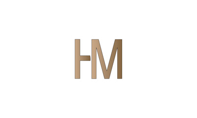 HM, MH , M , H , Abstract Letters Logo Monogram