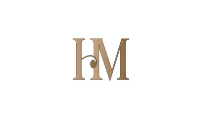 HM, MH , M , H , Abstract Letters Logo Monogram