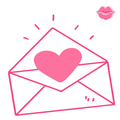envelope with hearts