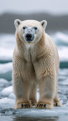 polar bear on the ice