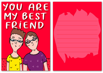 Postcard You are my best friend