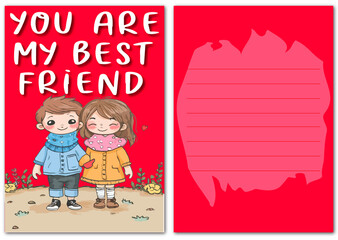 Postcard You are my best friend