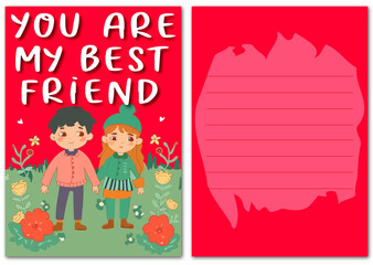 Postcard You are my best friend