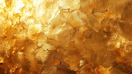 Gold foil leaf texture, glass effect background