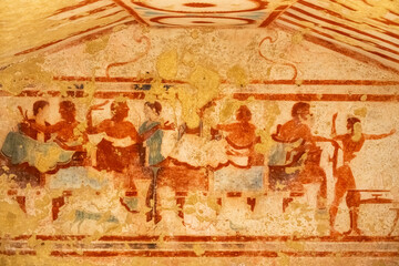 Fototapeta premium Close-up on Etruscan fresco