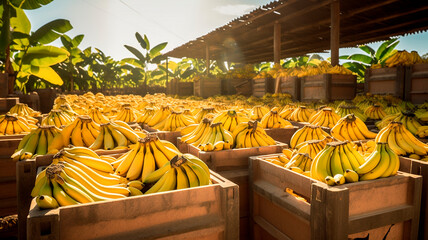 banana plantation, banana harvest, 
banana export