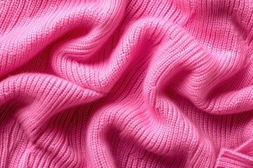 2023 trending PANTONE 18 1750 Viva Magenta color on a close up of a pink cashmere sweater