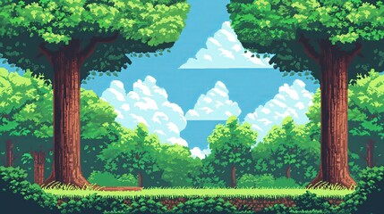 pixel art 16 bit style retro video game background