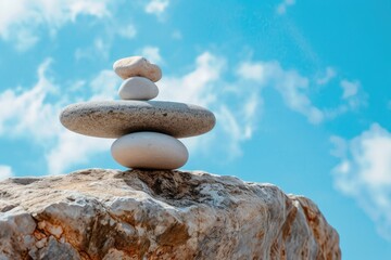 Balancing stones on a boulder Balance sustainability