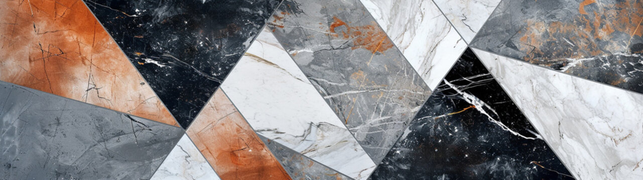 Cross Cut Marble Pattern with gray, black, white and brown