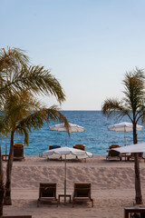 plage de la croisette, mer bleue azur, Cannes , France , 2023 