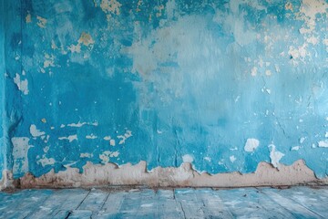 Blue wall painting and house repairs