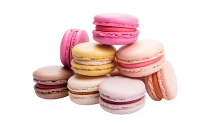 Obraz premium macarons closeup on transparent background