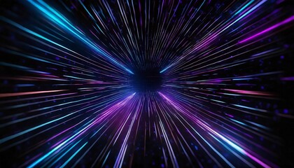 futuristic technology abstract background with lines for network big data data center server internet speed abstract neon lights into digital technology tunnel - obrazy, fototapety, plakaty