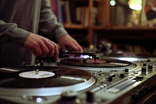 DJ Scratching Records 