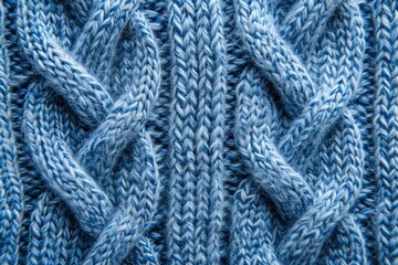 Closeup of a cozy sweater texture knitted with wool or cashmere - obrazy, fototapety, plakaty